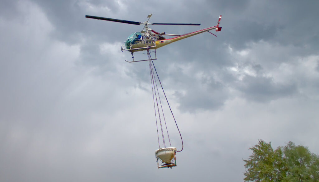 Hiller-Maschine im Einsatz.