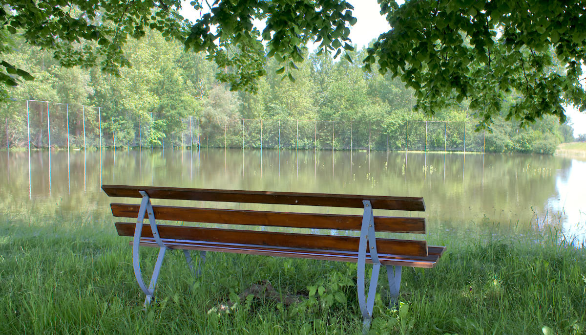 Blick auf Hochwasser Beitrag