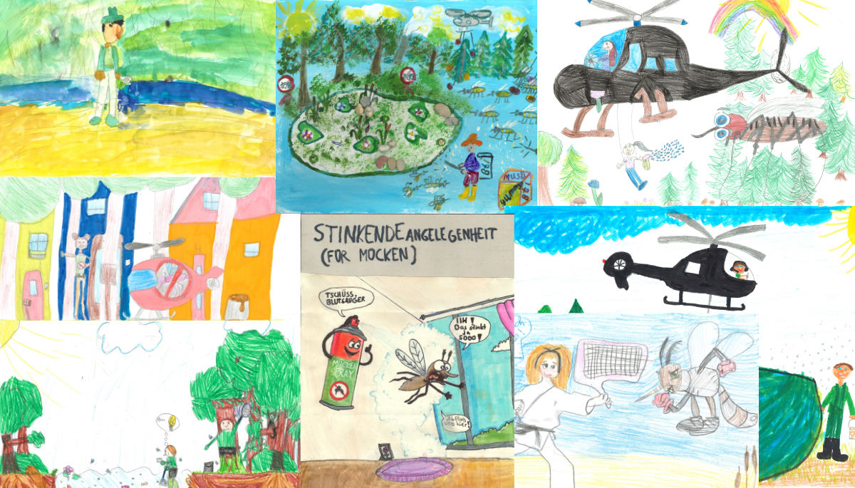 Collage von einer Auswahl der Preisträger des Malwettbewerbs 2026